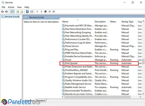 پیغام Unable to install driver of printer