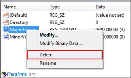 پیغام Unable to install driver of printer