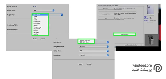 تنظیمات پرینتر در کامپیوتر تنظیمات پرینتر در کامپیوتر