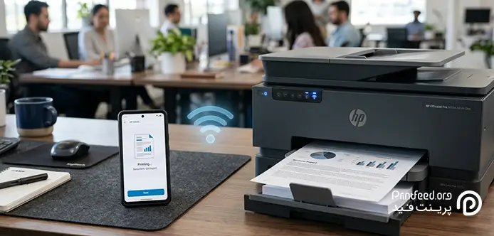 وصل کردن گوشی به پرینتر hp از طریق وایرلس